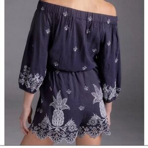 Farm Rio for Anthropologie Jackie Embroidered Romper Size XL